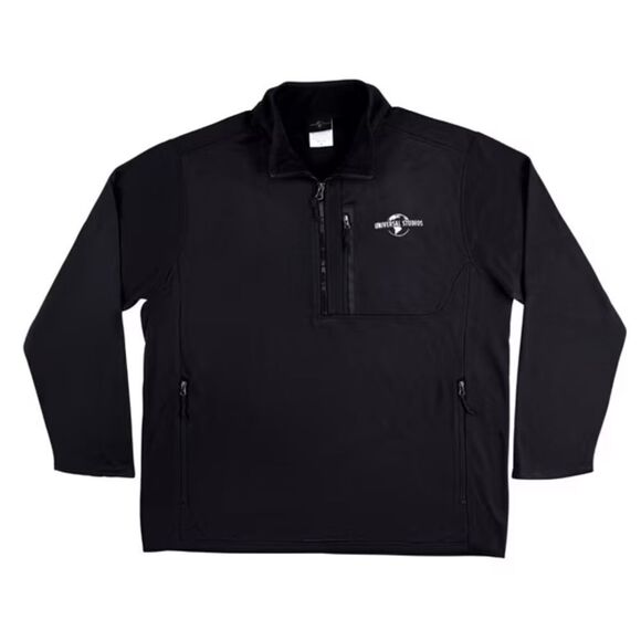 Universal Other - Universal Studios Black Quarter-Zip Sweatshirt Mens Size XXL Zipper Pockets Soft